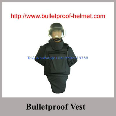 Black Ballistic Body Armour with groin shoulder neck protection Vest