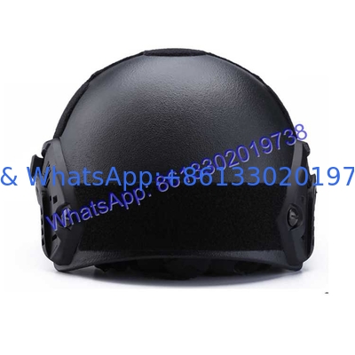 Black FAST Bulletproof Helmet Night Vision Goggles and Communication Devices Compatible Detachable Visor