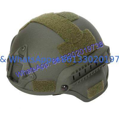 1.4 Kg MICH Bulletproof Helmet Detachable Visor Compatible With Night Vision Goggles And Communication Devices