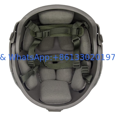 1.4 Kg MICH Bulletproof Helmet Detachable Visor Compatible With Night Vision Goggles And Communication Devices