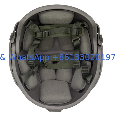 1.4 Kg MICH Bulletproof Helmet Detachable Visor Compatible With Night Vision Goggles And Communication Devices