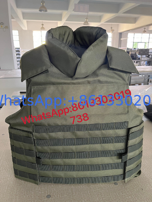 NIJ IIIA Military Army Green Full Protection Bulletproof Jacket With Ballistic Aramid Or UHMWPE UD Fiber