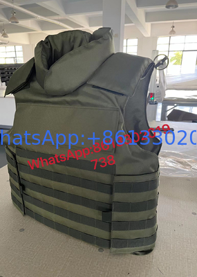 NIJ IIIA Military Army Green Full Protection Bulletproof Jacket With Ballistic Aramid Or UHMWPE UD Fiber