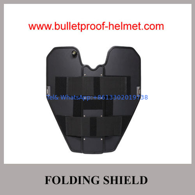 Wholesale  Cheap China Army Police Black Security Steel Anti-Riot Folding Shield