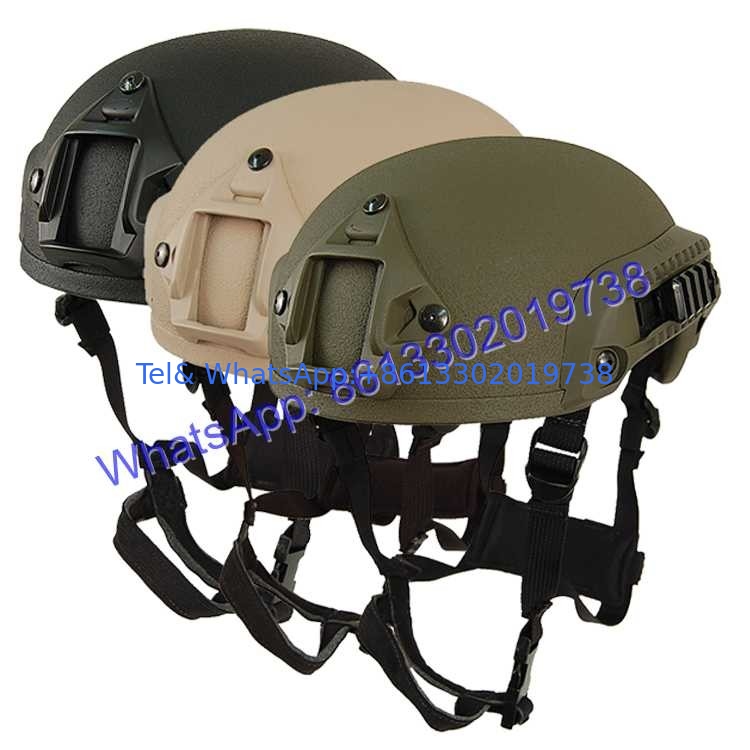 FAST Bulletproof Helmet with Aramid Fiber OR UHMWPE Rail System For Attaching Accessories Camouflage